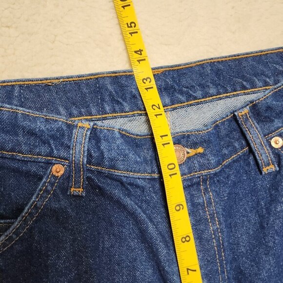 Vintage 70s Levis Jeans 30x29 Orange Tab 684 0217 Frayed Hem Dark Wash Mid Rise - Picture 9 of 11